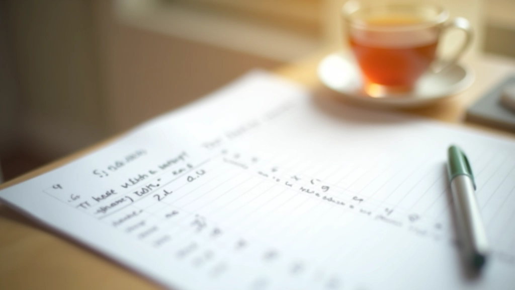 Monthly calendar with budget notes and financial planning marks