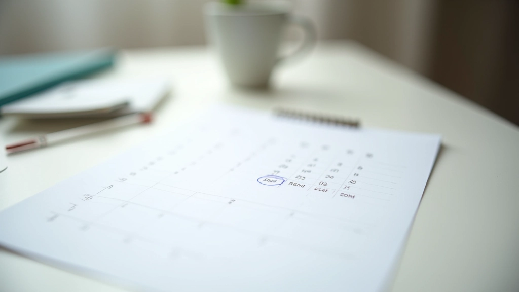 Calendar and timeline showing debt payoff milestones and progress tracking
